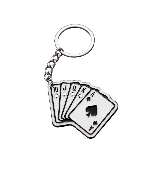 Royal Flush Schlüsselanhänger (Pik)